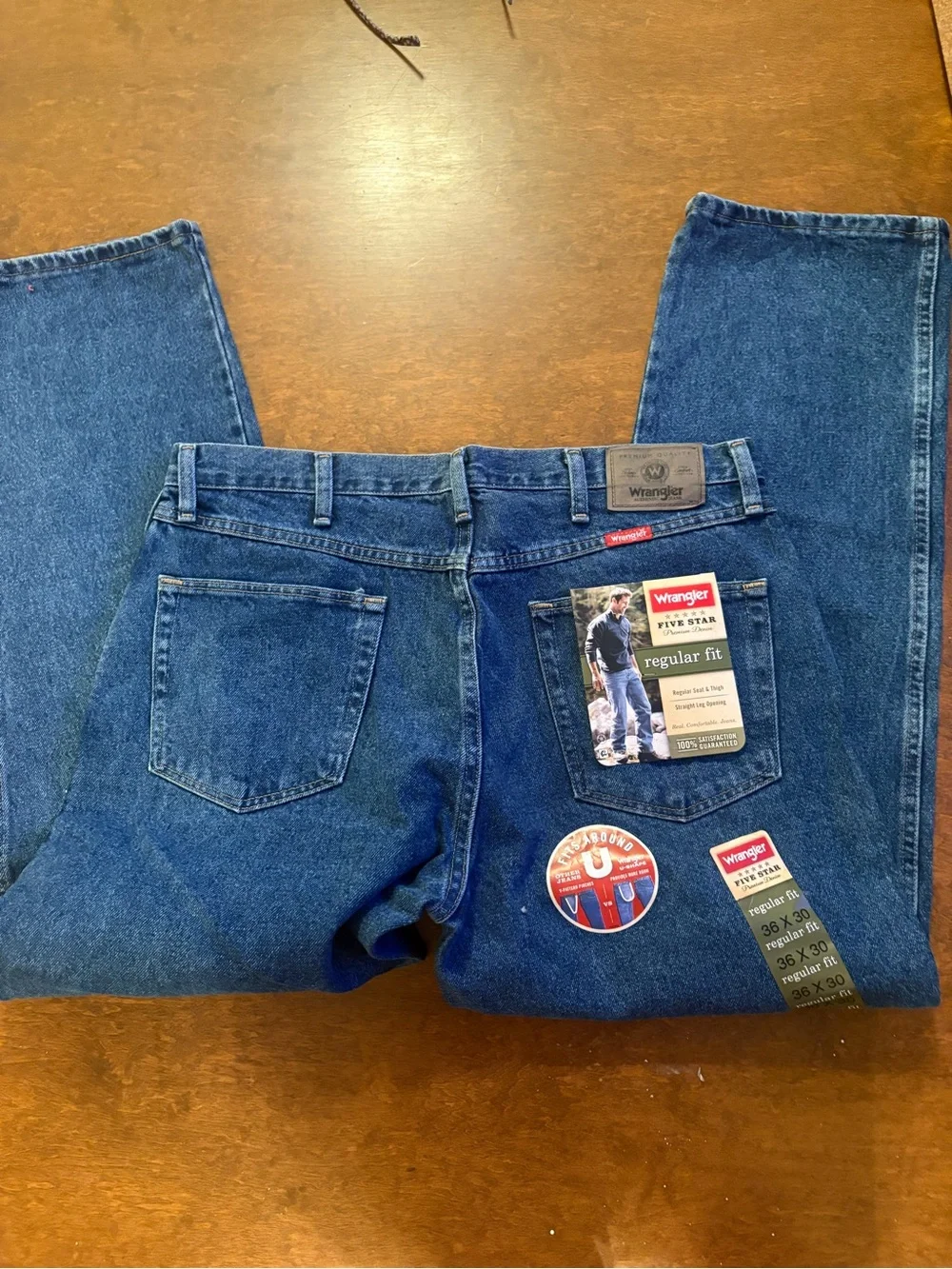Wrangler Men's Straight Fit Dark Blue Jeans